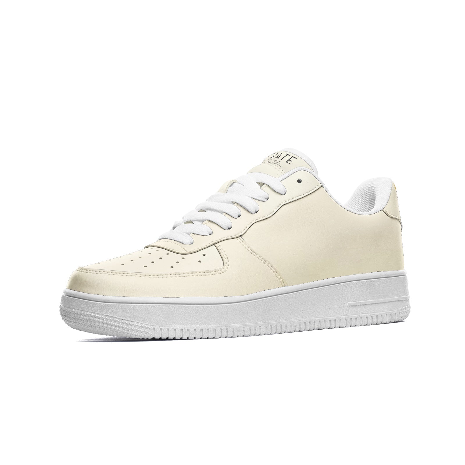 Elevate - Cream Low Top Leather Sneakers