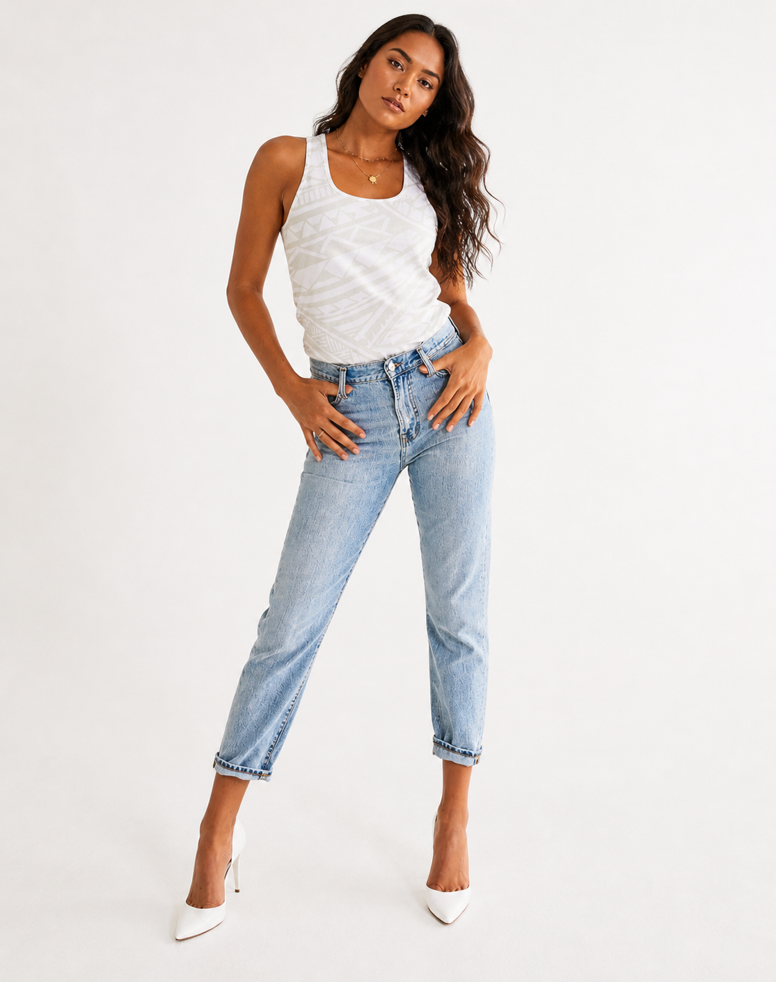 Samoa White-on-White - Women's Tank