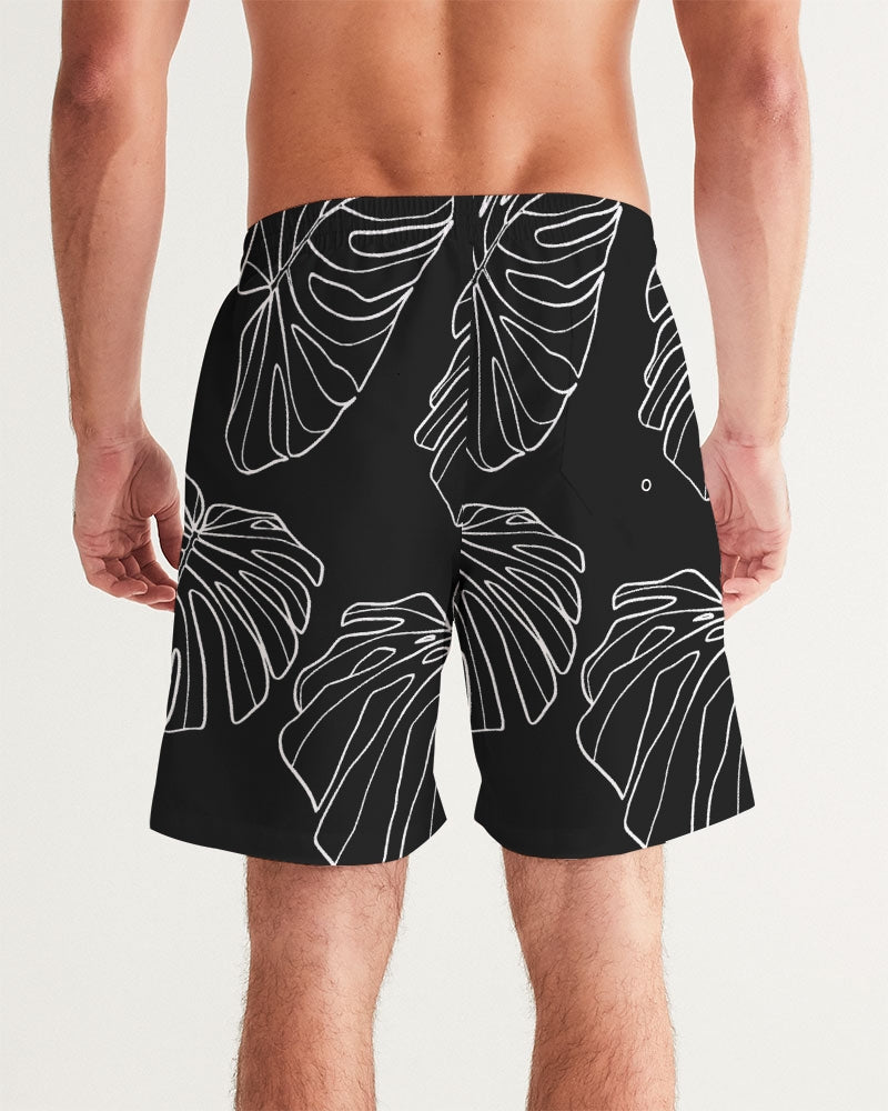 Monstera - Men's Black Swim Trunk
