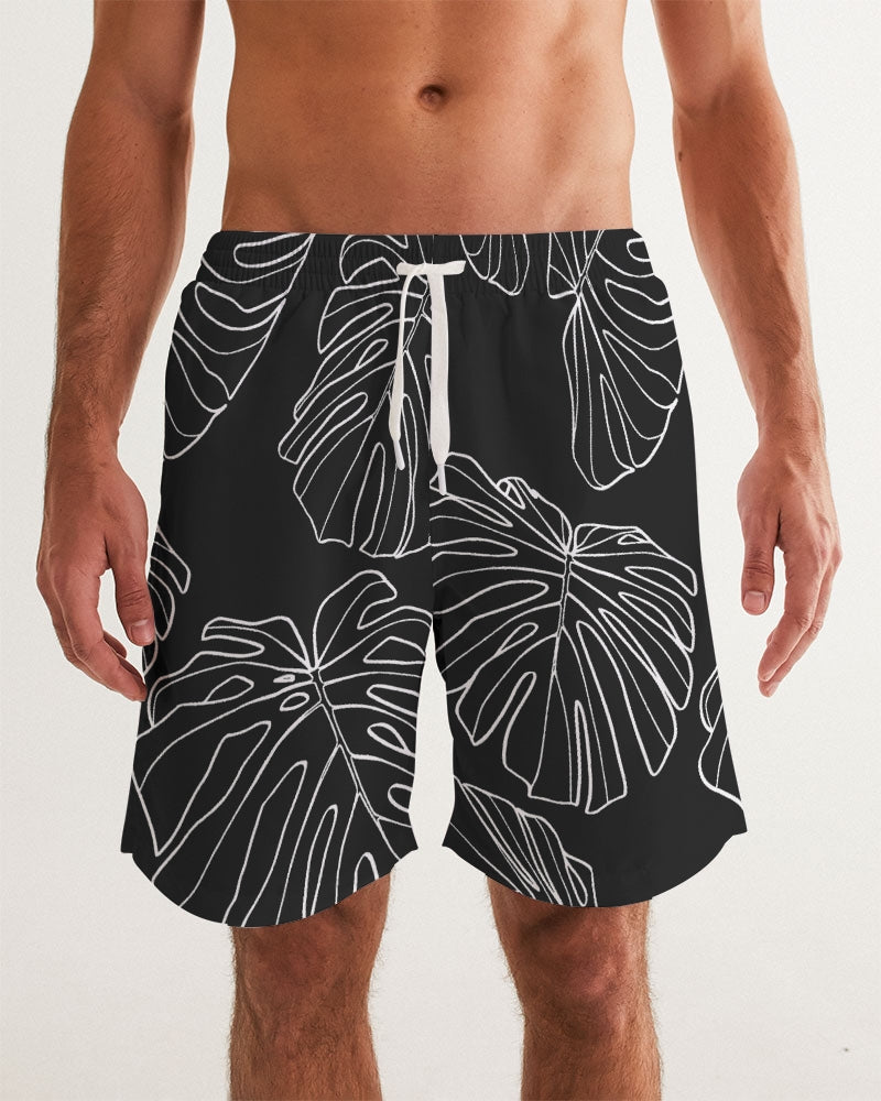 Monstera - Men's Black Swim Trunk