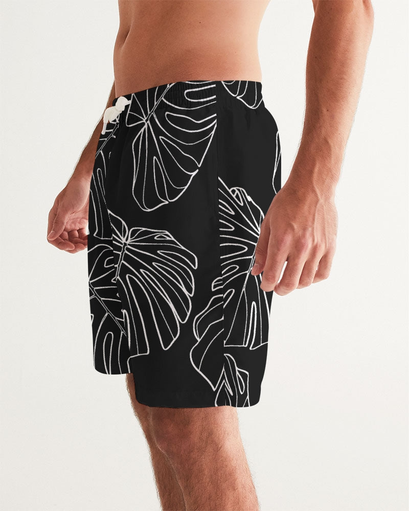 Monstera - Men's Black Swim Trunk